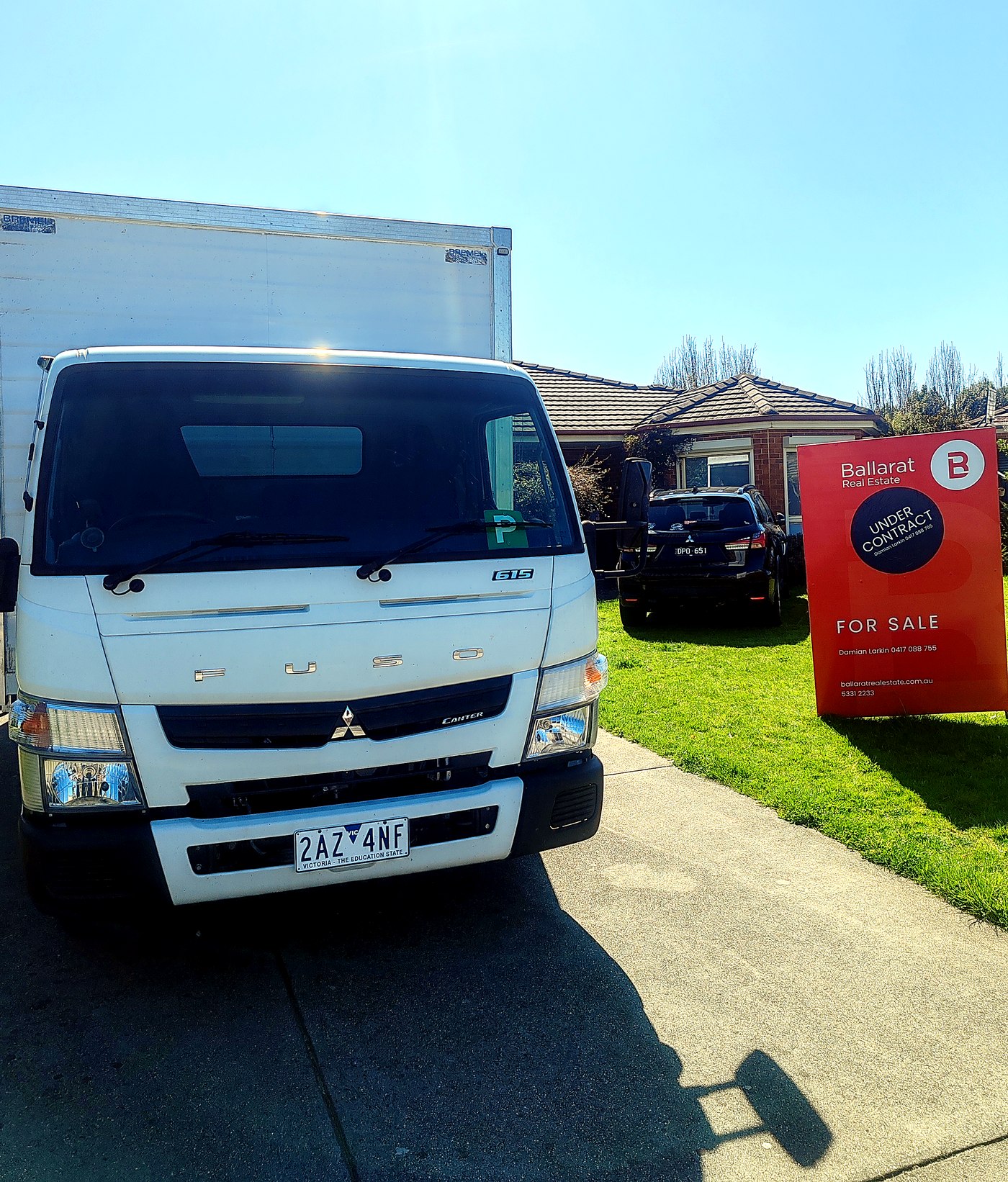 Goldfields Removals truck on site at a property in Ballarat