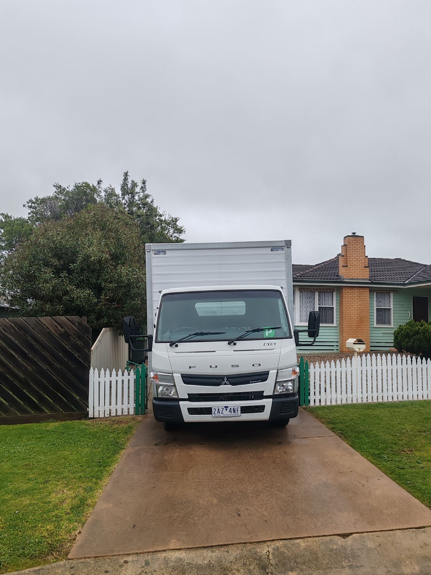 Goldfields Removals truck parked in a Maryborough driveway