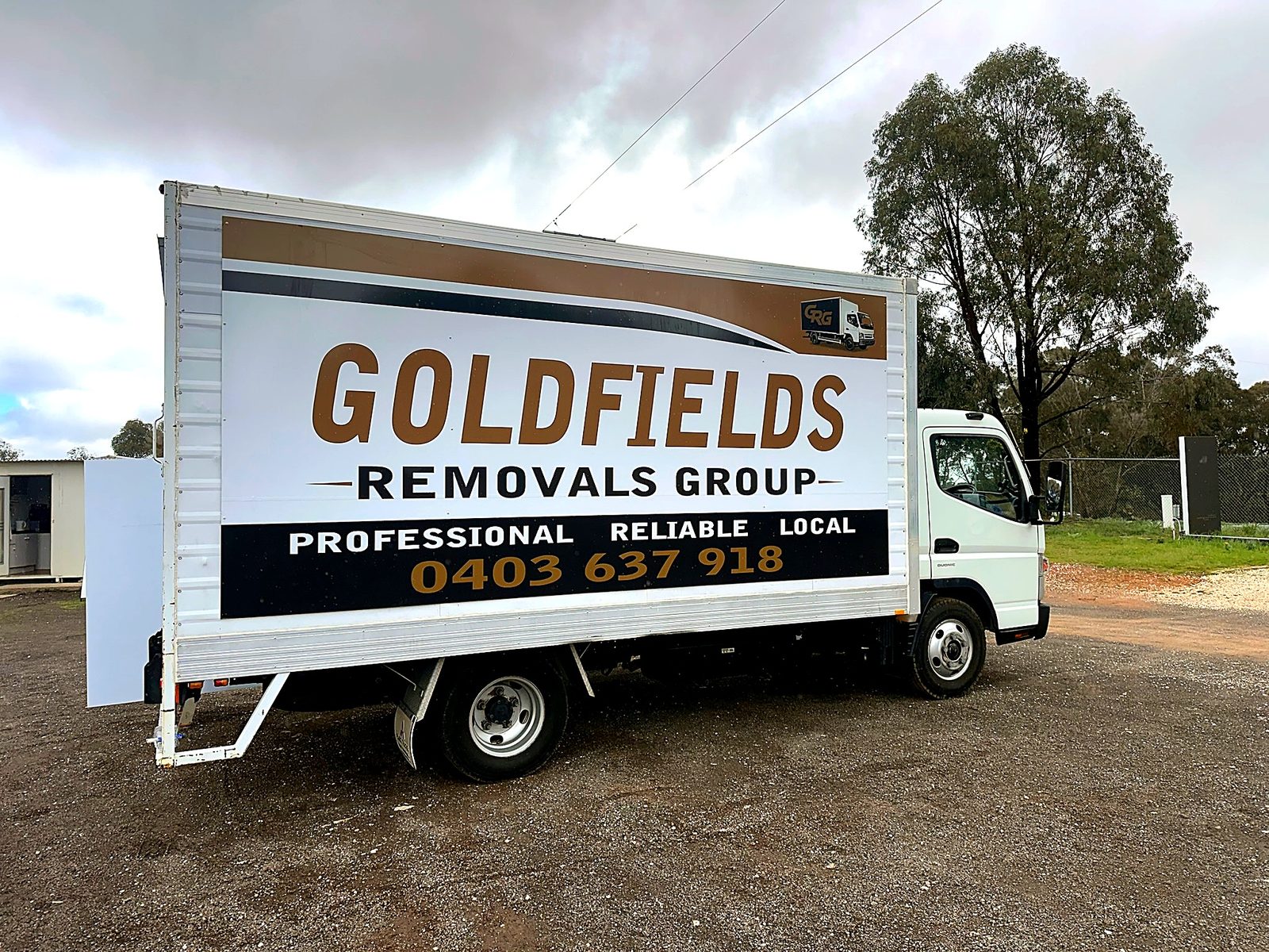 Goldfields Removals Group truck with new branded signage